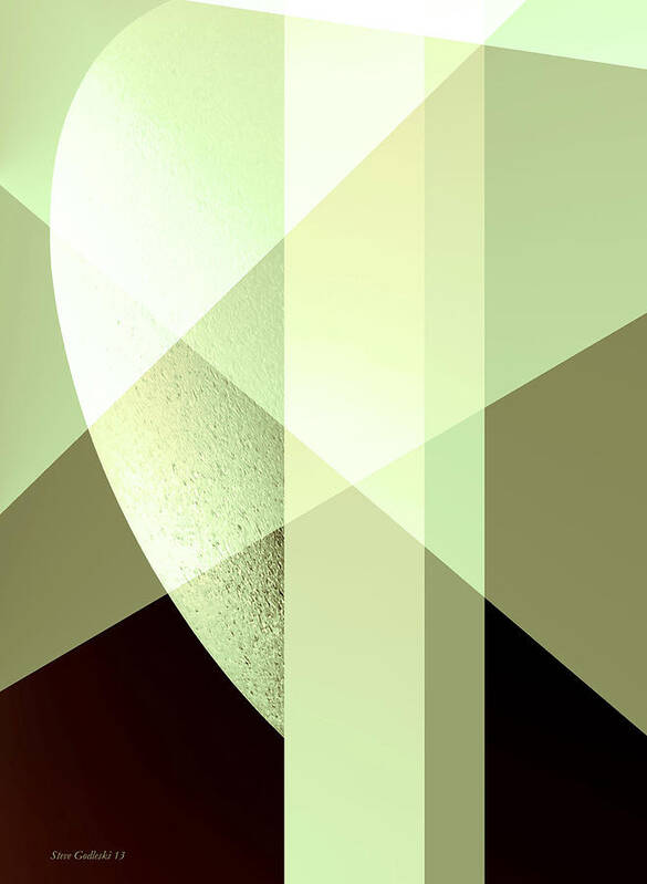 Abstract-spotlight-green Shades Art Print featuring the photograph Spotlight by Steve Godleski