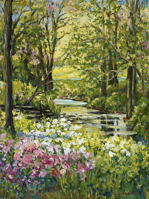 Spring Art Print featuring the painting Spring Creek Rockford IL by Ingrid Dohm
