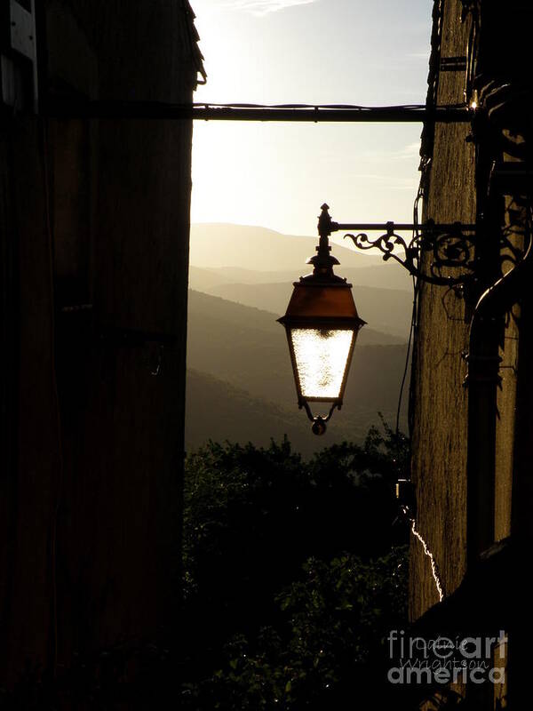 Lamp Art Print featuring the photograph Street Lamp at Sunset by Lainie Wrightson