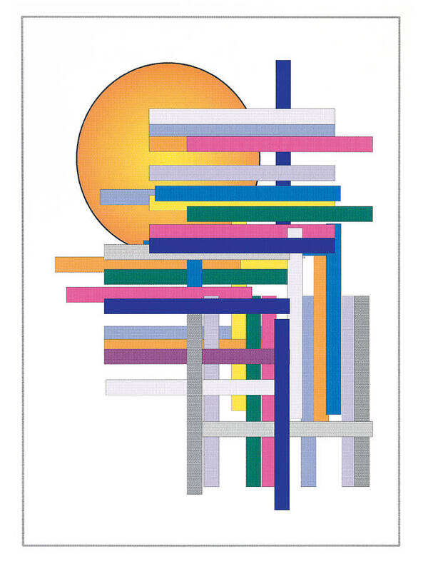 Contemporary Art Print featuring the digital art Sun City by Bjorn Sjogren