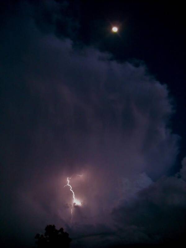 Moon Art Print featuring the photograph Supercell Moon by Ed Sweeney