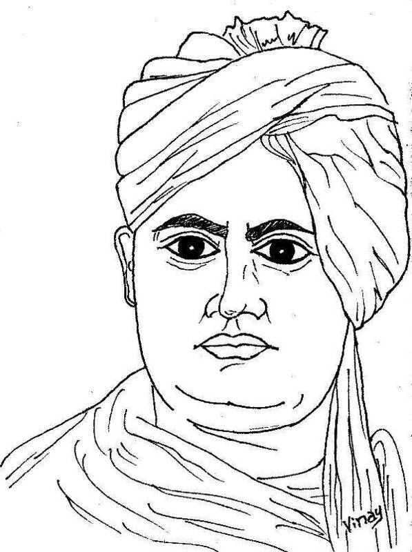 How to draw Swami Vivekananda-saigonsouth.com.vn