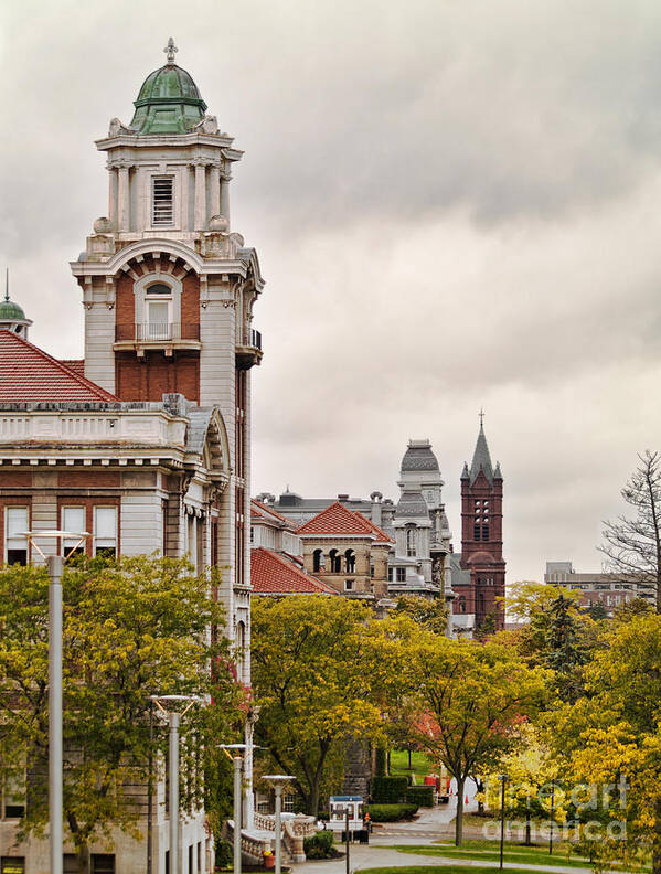 University Art Print featuring the photograph Syracuse University Hill by Debra Millet