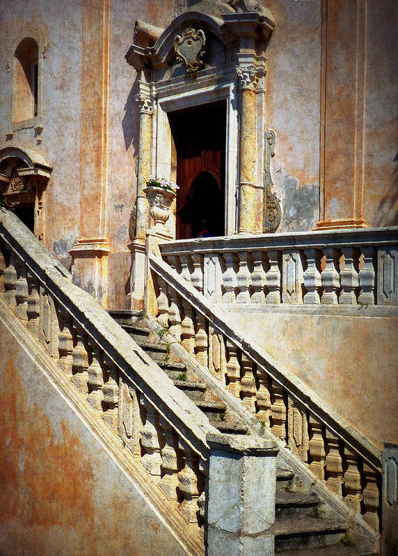 Taormina Art Print featuring the photograph Taormina Staircase by Carla Parris