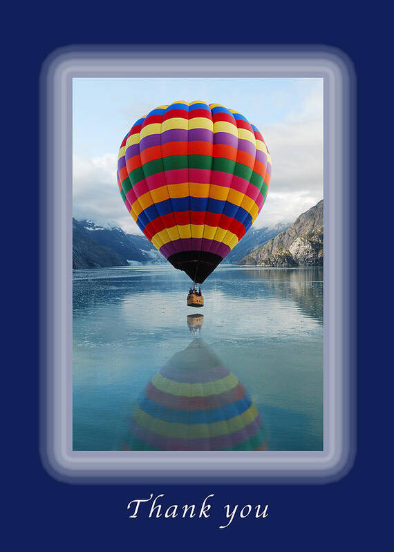 Thank-you Art Print featuring the photograph Thank You Hot Air Balloon in Alaska by Michael Peychich