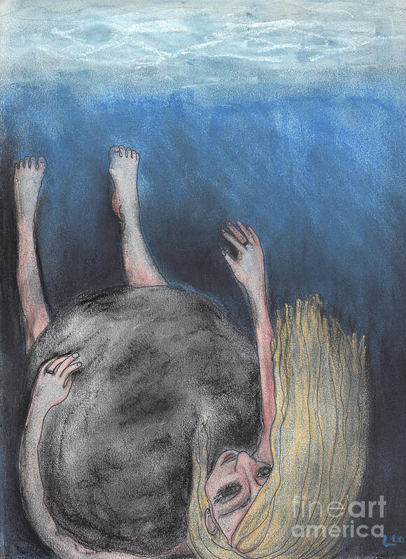 Leandria Goodman Art Print featuring the pastel That Sinking Feeling by Leandria Goodman