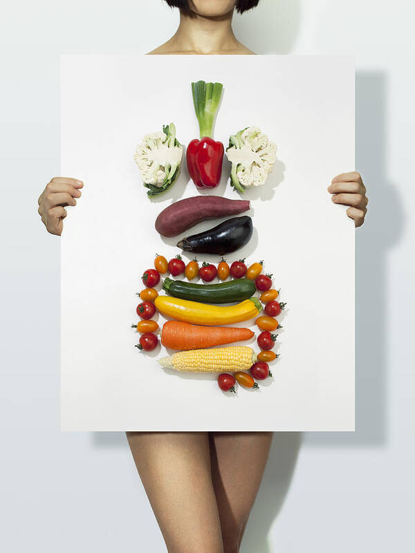 People Art Print featuring the photograph The body made with vegetables by Hiroshi Watanabe