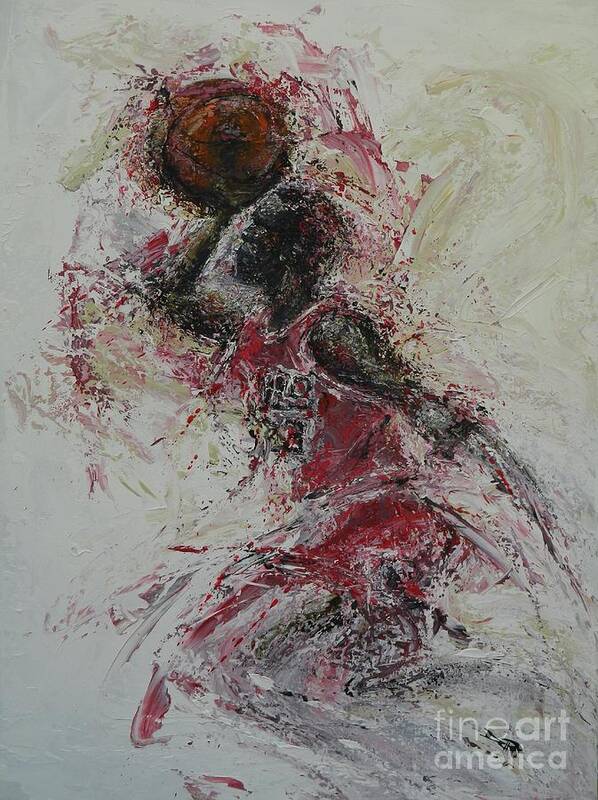 Dunk Art Print featuring the painting The Dunk by Dan Campbell