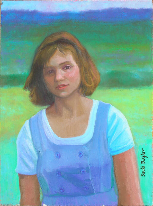 Impressionist Portrait Art Print featuring the painting The Farmer's Daughter by David Dozier
