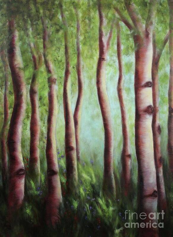 Trees Art Print featuring the painting The Grove by Kathy Lynn Goldbach