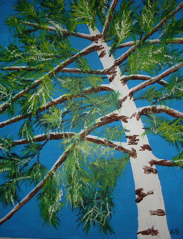 Tree Art Print featuring the painting The Healing Tree by Angie Butler