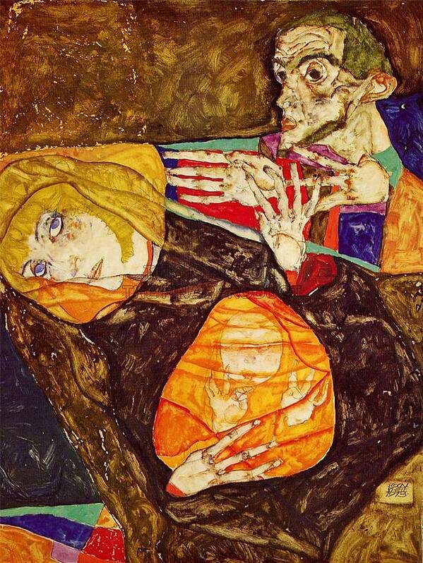 Egon Schiele Art Print featuring the painting The Holy Family by Celestial Images