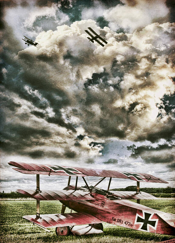 Triplane Art Print featuring the digital art The Hunter by Peter Chilelli