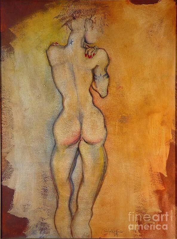 Female Nude Art Print featuring the painting The Last of the Three Wise Men by Carolyn Weltman
