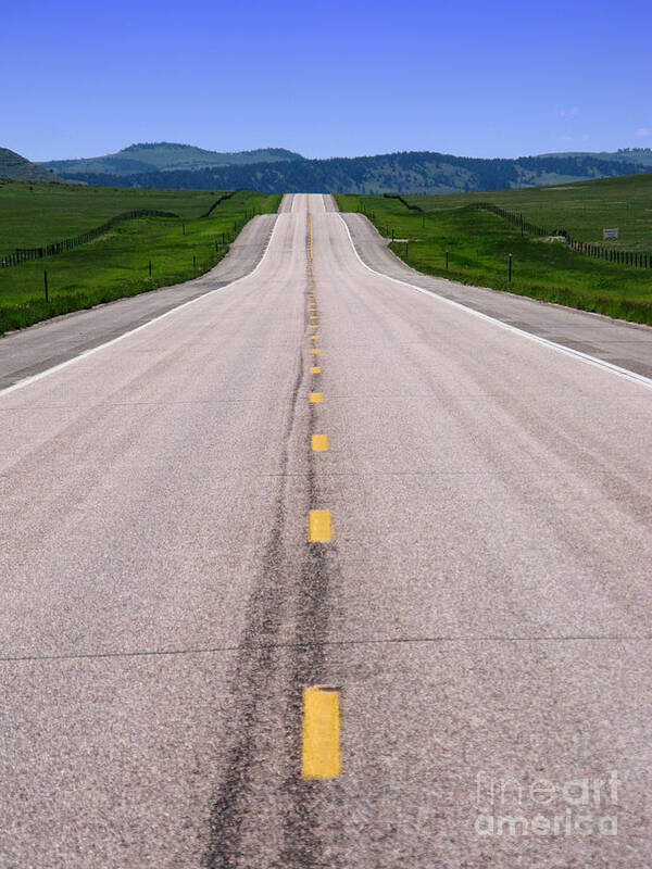 Road Art Print featuring the photograph The Long Road Ahead by Olivier Le Queinec