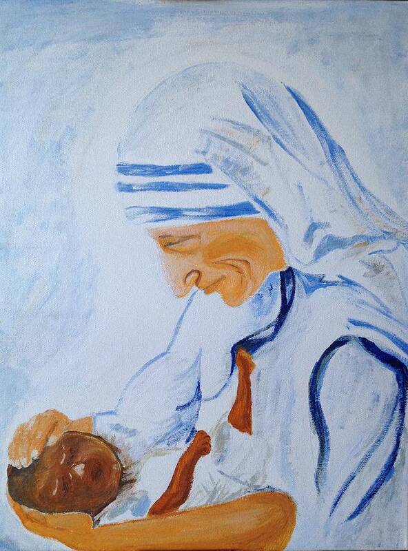 Mother Art Print featuring the painting The Mother by Brindha Naveen