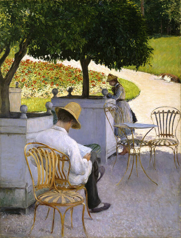 Gustave Caillebotte Art Print featuring the painting The Orange Trees by Gustave Caillebotte