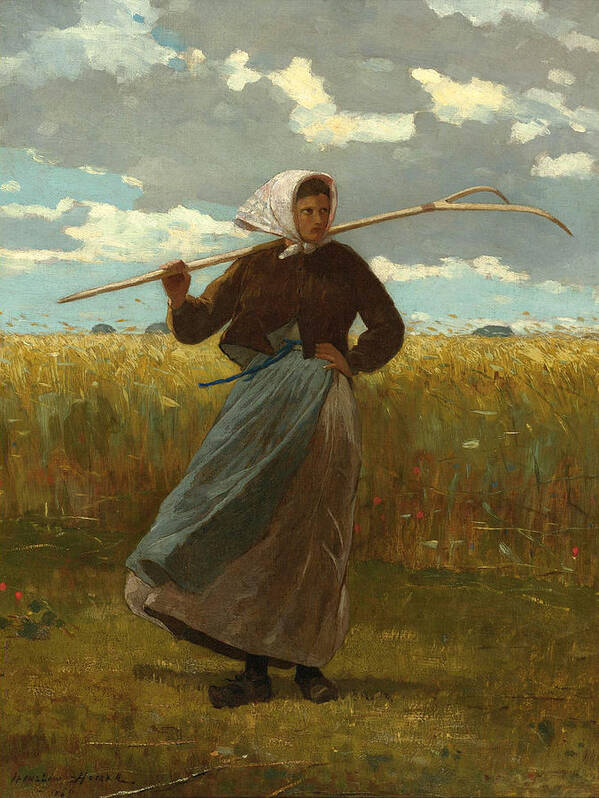 Winslow Homer Art Print featuring the painting The Return of the Gleaner by Winslow Homer