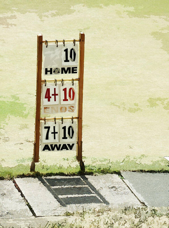 Bowls Art Print featuring the photograph The Score Board by Steve Taylor