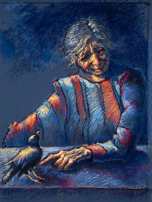 Woman Art Print featuring the painting The Widow's Friend by Ellen Dreibelbis
