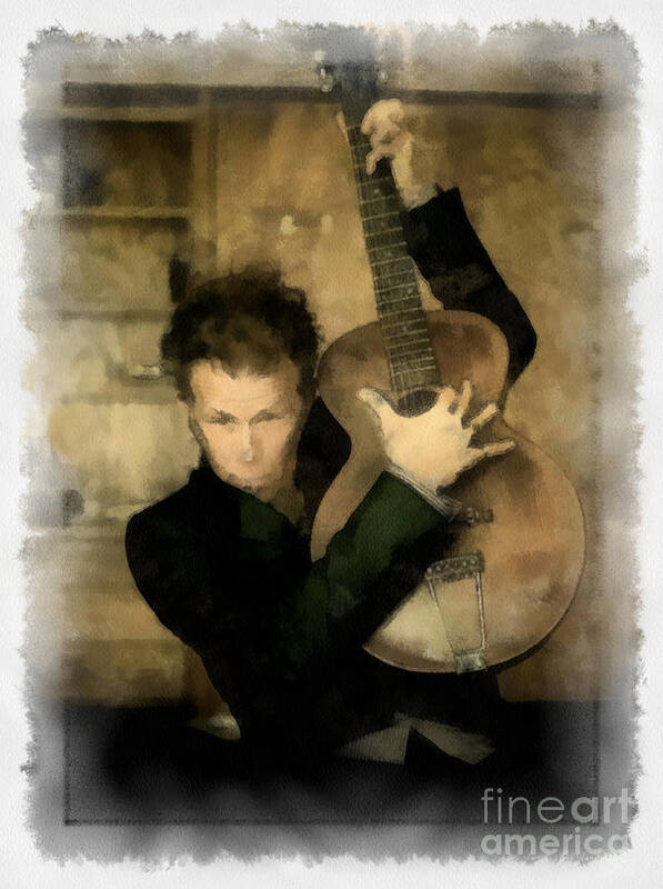 Tom Waits Art Print featuring the digital art Tom Waits by Paulette B Wright