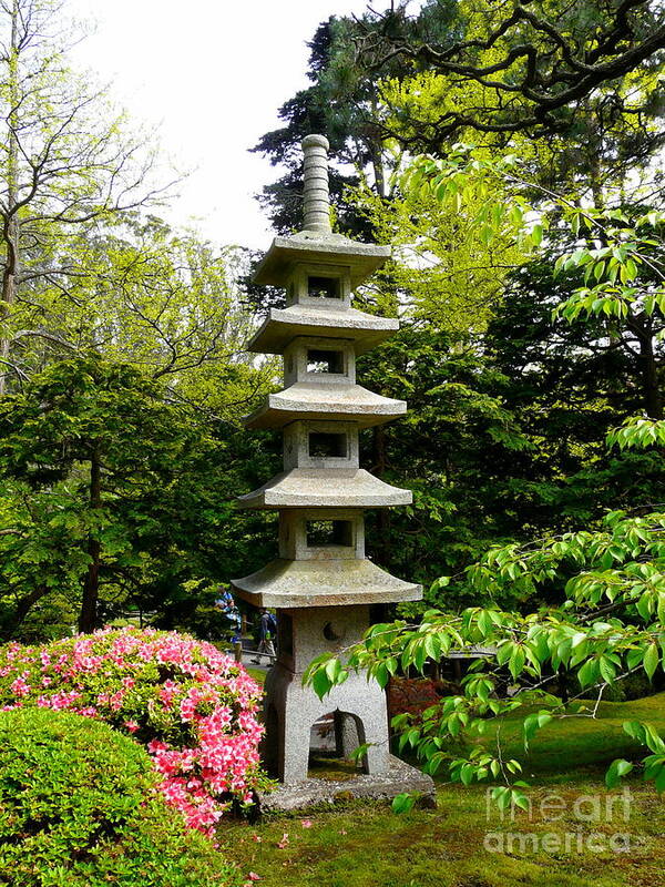 Pagoda Art Print featuring the photograph Tranquil Japanese Garden by Avis Noelle
