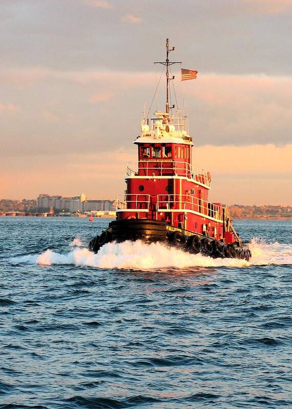New York Harbor Art Print featuring the photograph Tug Boat by Robert McCulloch