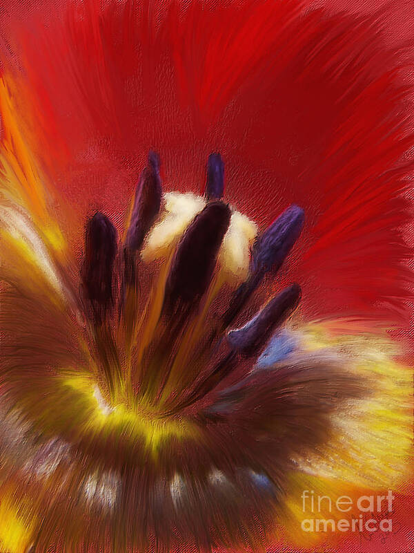 Tulip Art Print featuring the digital art Tulip 1 by Jon Munson II
