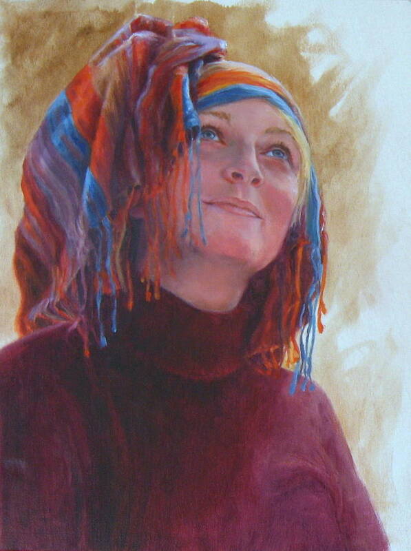 Figurative Art Print featuring the painting Turban 1 by Connie Schaertl