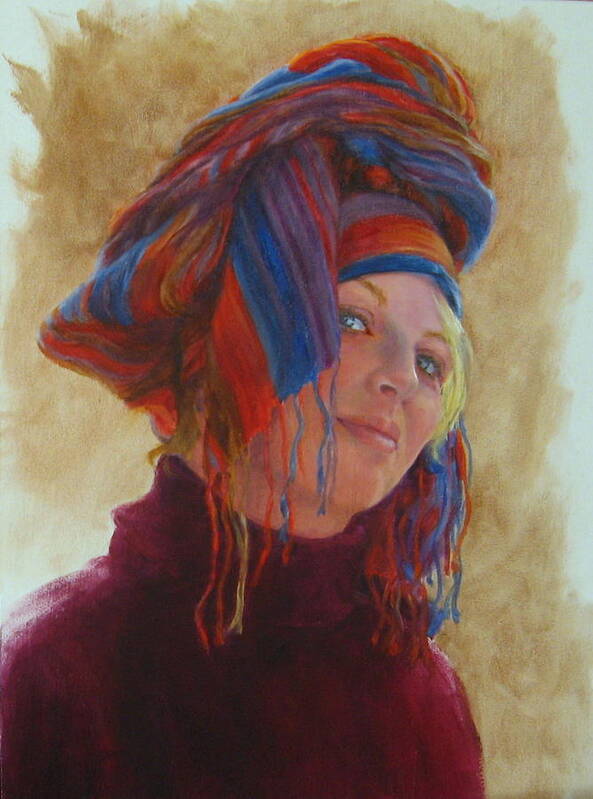 Figurative Art Print featuring the painting Turban 2 by Connie Schaertl