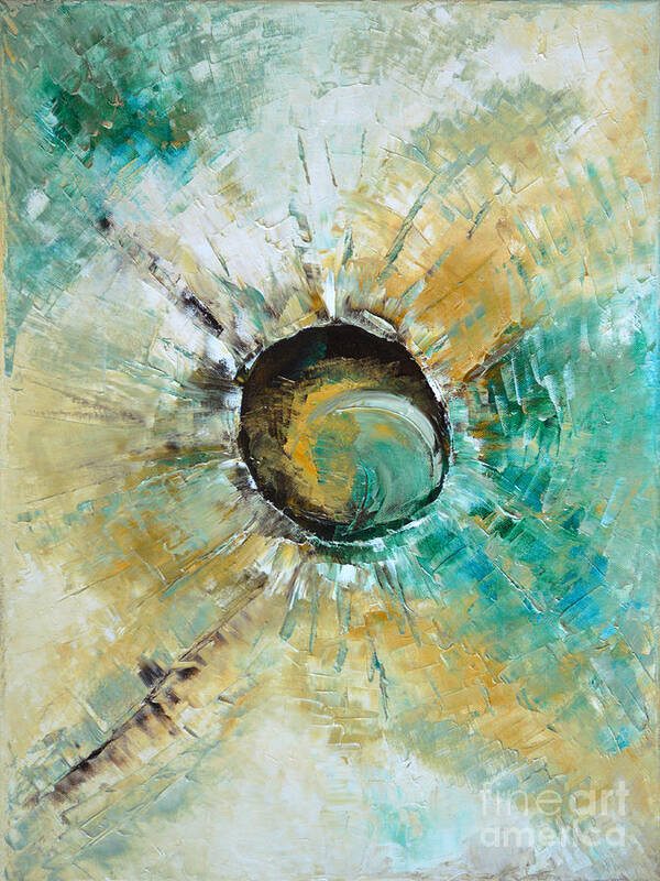 Abstract Modern Art Art Print featuring the painting Miracle Planet by Belinda Capol