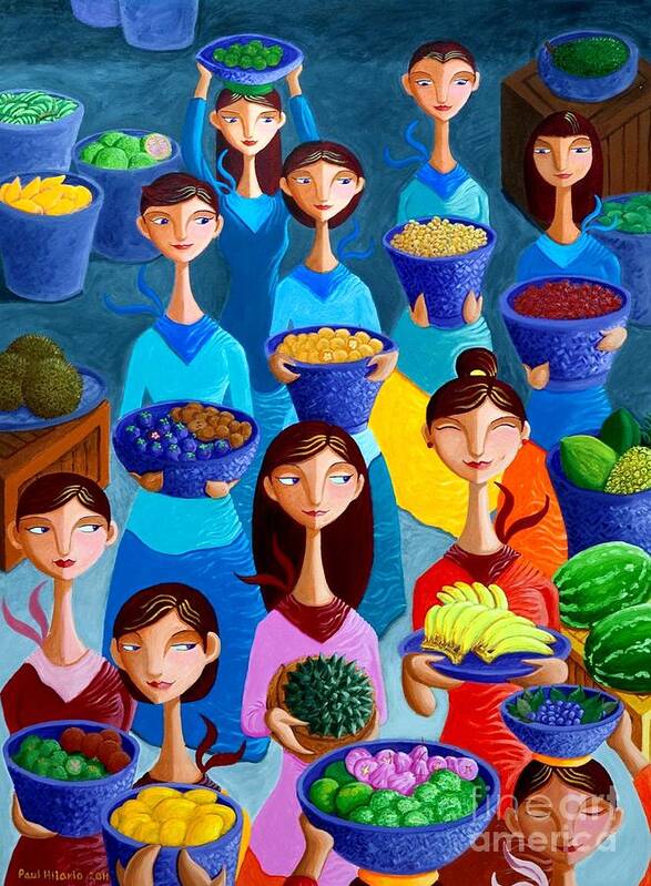 Fruits Art Print featuring the painting Tutti Frutti by Paul Hilario