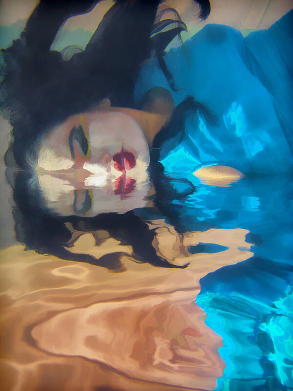 Underwater Art Print featuring the photograph Underwater Geisha Abstract 1 by Scott Campbell
