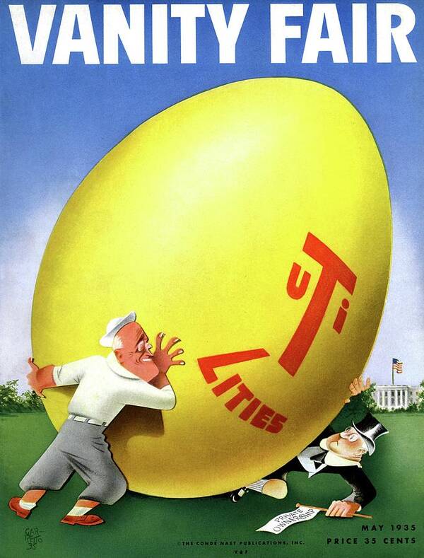 Illustration Art Print featuring the photograph Vanity Fair Cover Featuring Easter Egg Rolling by Paolo Garretto