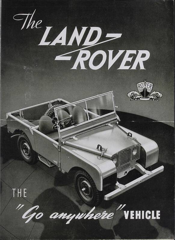 Landrover Art Print featuring the photograph Vintage Land Rover Advert by Georgia Fowler