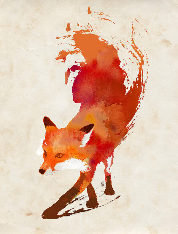 Fox Art Print featuring the mixed media Vulpes Vulpes by Robert Farkas