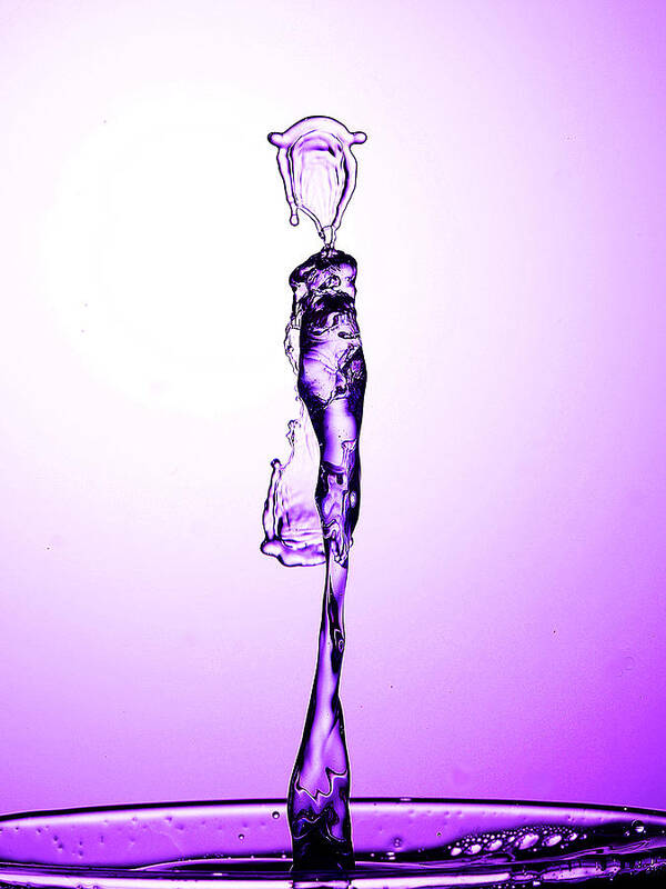 Collision Art Print featuring the photograph Water Drop Liquid Art 20 by Paul Ge