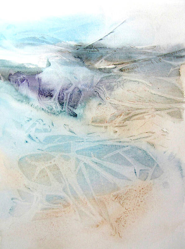Abstract Art Print featuring the painting Water Worlds 1 by Amanda Amend Abstract Art Print featuring the painting Water Worlds 1 by Amanda Amend