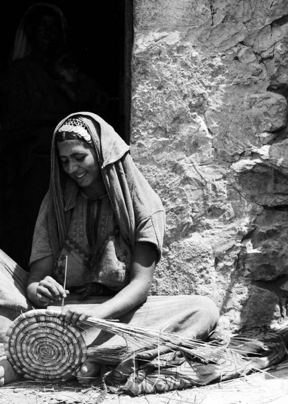 Weaving Art Print featuring the photograph Weaving Reed Baskets by Munir Alawi