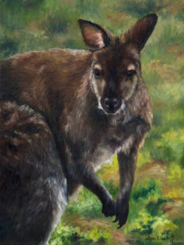 Wallaby Art Print featuring the painting What'ch Ya Doin' by Lori Brackett