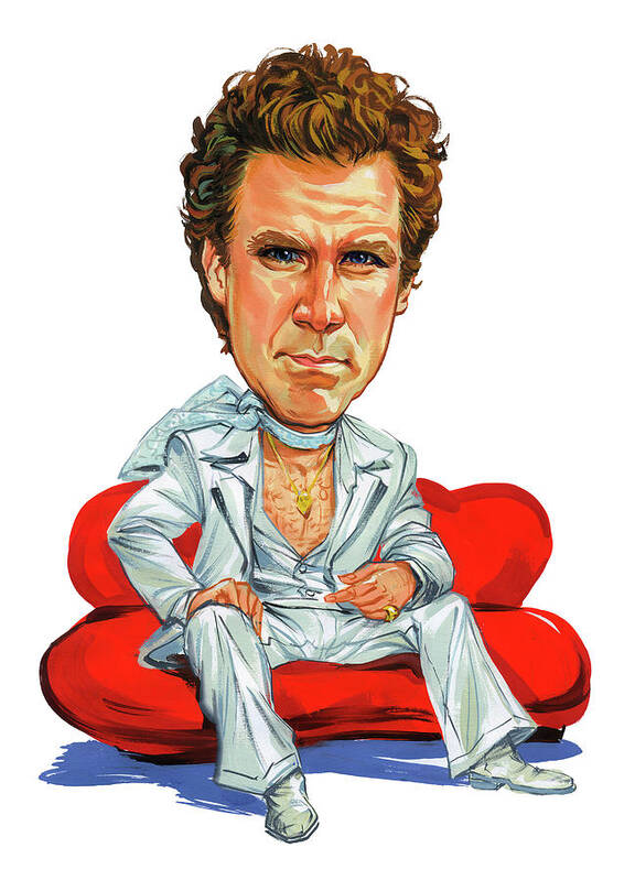 Will Ferrell Art Print featuring the painting Will Ferrell by Art 