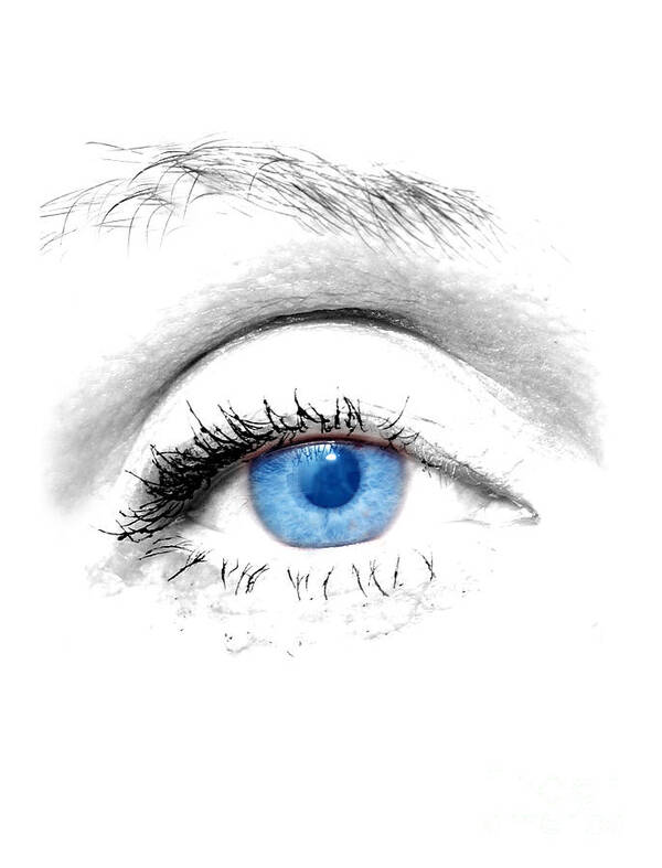 Art Art Print featuring the photograph Woman blue eye by Michal Bednarek
