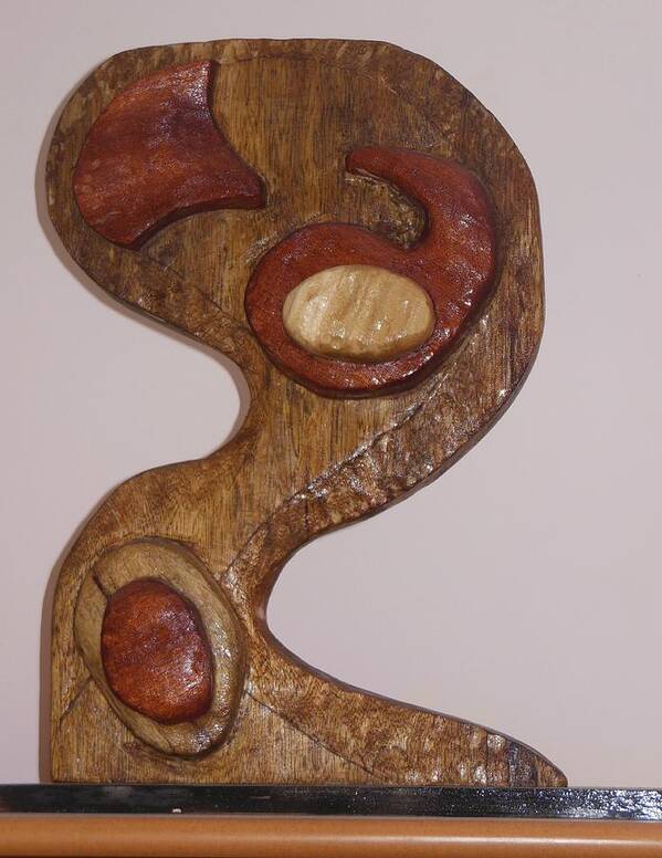 Yin And Yang Art Print featuring the sculpture Yin and Yang Front View by Esther Newman-Cohen