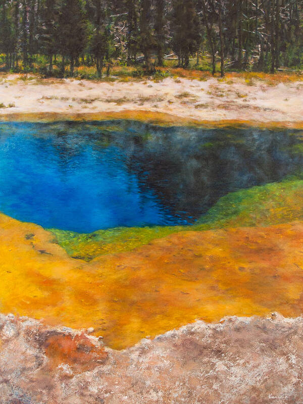 Yellowstone Art Print featuring the painting Yosemite No. 1 by Kerima Swain