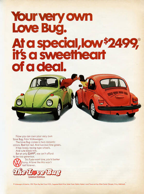 Your Very Own Love Bug Art Print featuring the digital art Your very own Love Bug by Georgia Clare