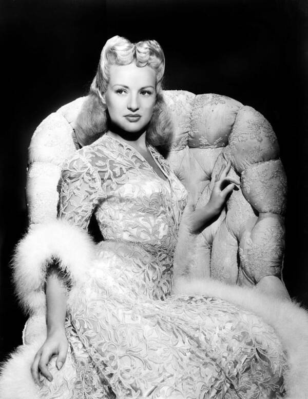 Colbw Art Print featuring the photograph Betty Grable #1 by Everett