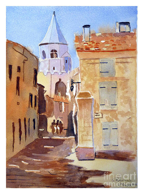 Tower Art Print featuring the painting St Martin's Tower France by Godwin Cassar