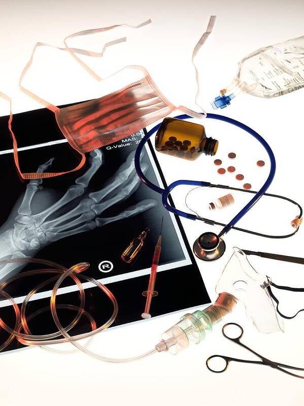 Iv Bag Art Print featuring the photograph Medical Treatment, Conceptual Image #3 by Tek Image