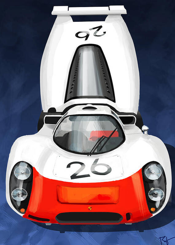 Porsche 908 Art Print featuring the digital art 908 Protype by Ron Riffle