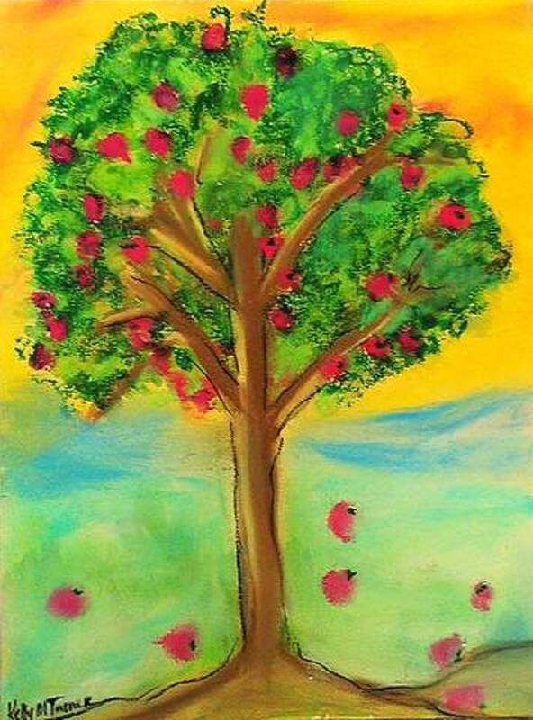 Tree Art Print featuring the painting Apple Tree by Kelly M Turner